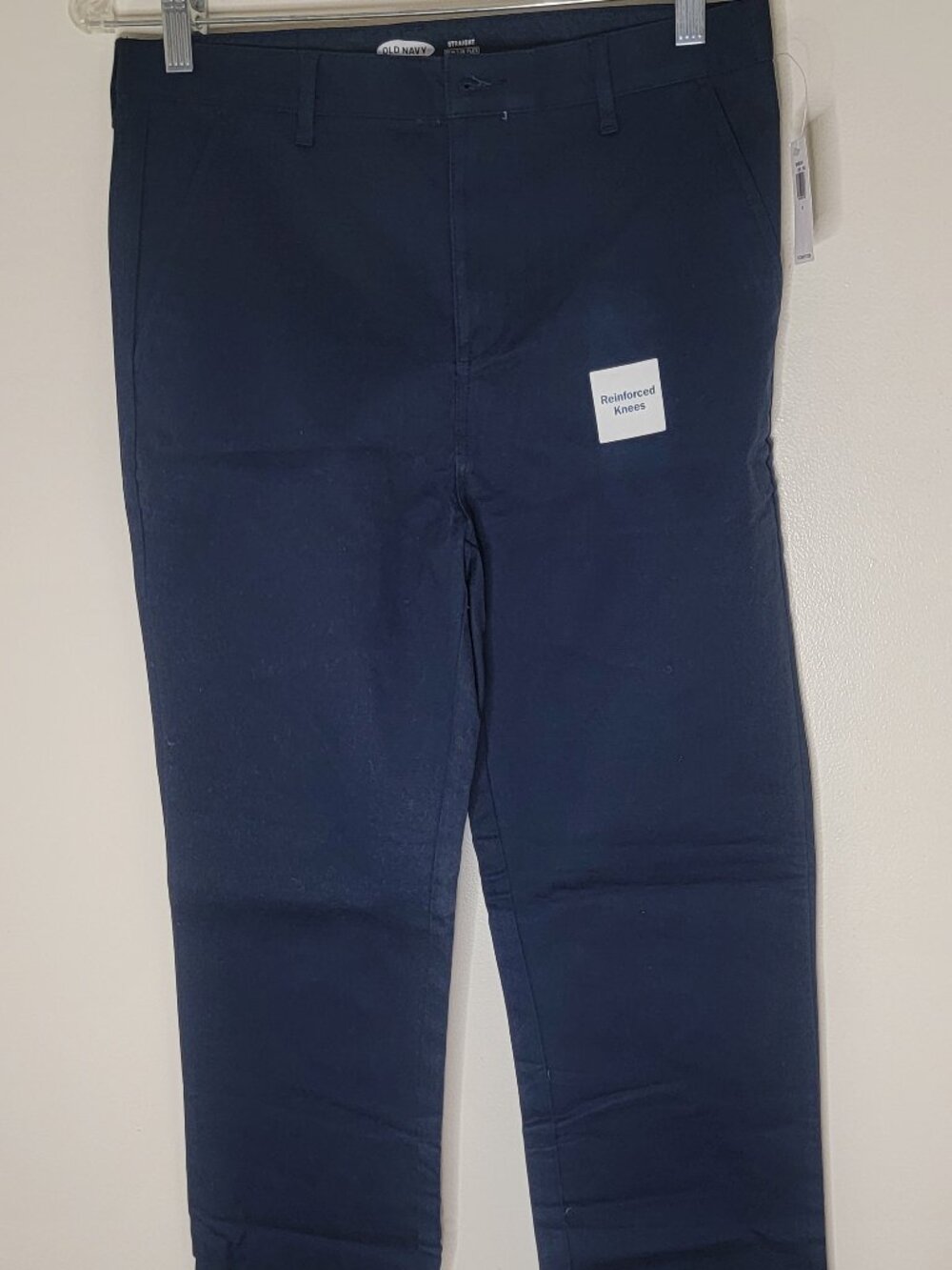 NEW Old Navy Straight Built-In Flex Uniform Chinos Navy Blue Boys Size 16
